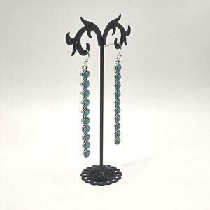 Turquoise Earrings Long Dangle BOHO Vintage Fashion Anniversary Birthday Gift